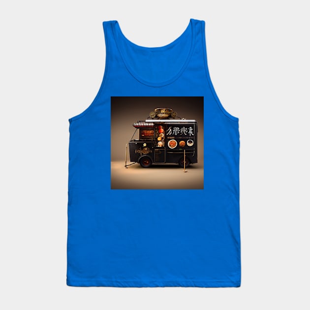 Steampunk Tokyo Ramen Food Truck Tank Top by Grassroots Green